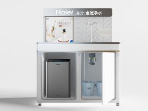 现代厨柜里的净水器