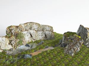 野外的石头草地