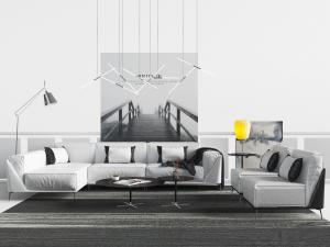 新中式白色转角多人单人沙发茶几组合