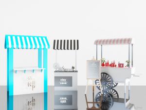 现代化妆品货摊售卖车展示台