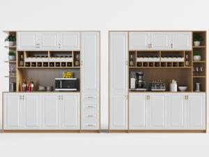 北欧实木酒柜餐边柜3d模型 北欧实木酒柜餐边柜