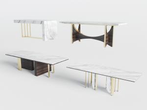 现代大理石餐桌3d模型 现代大理石餐桌