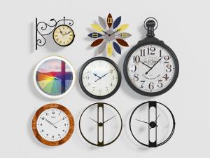 美式墙面装饰钟表3d模型 美式墙面装饰钟表