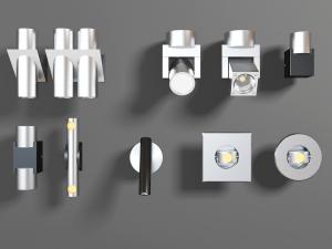 现代不锈钢可转向筒灯射灯