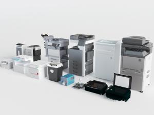 现代桌面立式打印机办公电器