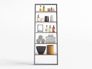 现代开放式卫浴小件收纳架3d模型 现代开放式卫浴小件收纳架