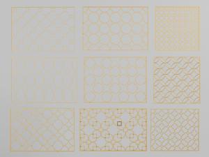 现代轻奢金色隔断3d模型 现代轻奢金色隔断