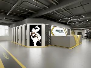 工业风健身房接待前台