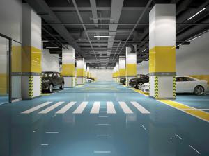 后现代地下车库停车场