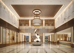 新中式大厅接待前台