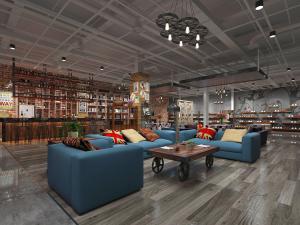 工业风书吧图书读书室