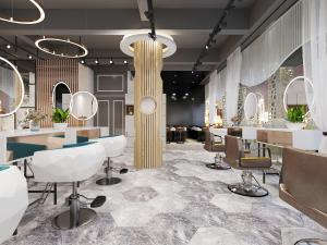 现代轻奢美容美发理发店