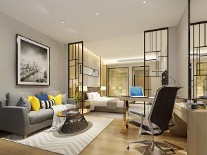 现代轻奢酒店客房套房