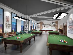 工业风台球室