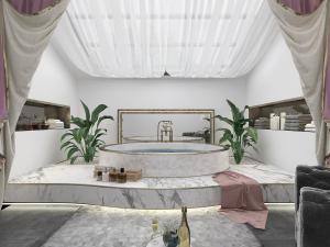 现代轻奢卫浴间卫生间浴缸