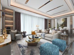 新古典客厅餐厅