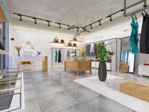 现代极简服装店