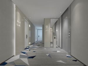 现代极简电梯间酒店过道走廊