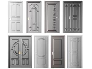 新中式双扇单扇雕花入户门平开门