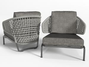 东南亚藤编靠背的单人沙发3d模型 东南亚藤编靠背的单人沙发