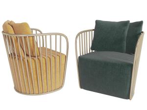 现代轻奢单人沙发3d模型 现代轻奢单人沙发