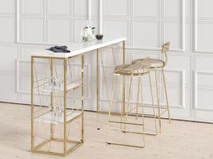 现代轻奢大理石吧台吧椅