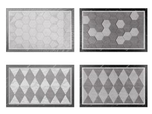 现代六边形菱形地面拼花