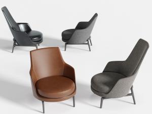 现代圆形单人沙发3d模型 现代圆形单人沙发