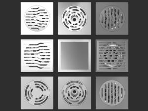 现代不锈钢卫生间地漏3d模型 现代不锈钢卫生间地漏