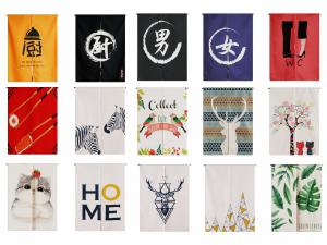 北欧布艺双片中分布帘门帘3d模型 北欧布艺双片中分布帘门帘