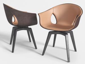 现代实木支架的休闲椅子