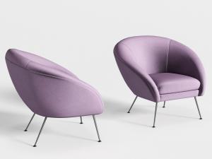 现代紫色休闲椅子