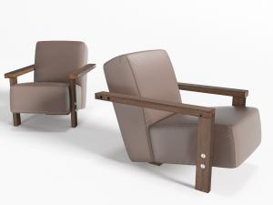 现代三脚支架的单人沙发3d模型 现代三脚支架的单人沙发