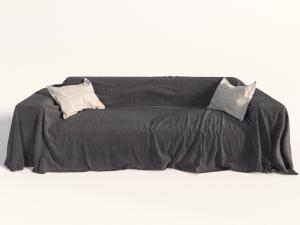 后现代布艺多人沙发3d模型 后现代布艺多人沙发