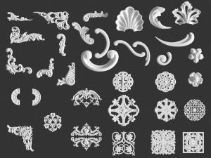现代雕花装饰构件