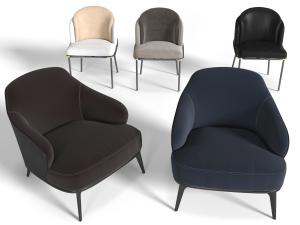 现代布艺单人沙发3d模型 现代布艺单人沙发