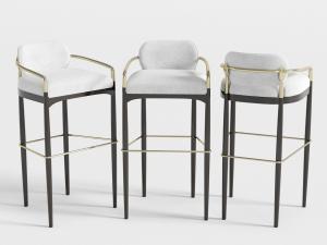 现代轻奢布艺吧椅