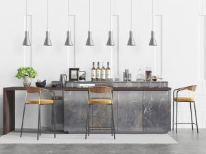 现代大理石吧台吧椅