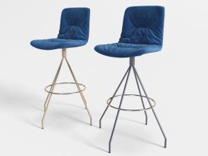 现代轻奢布艺吧椅