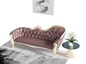 欧式古典雕花装饰的多人沙发3d模型 欧式古典雕花装饰的多人沙发