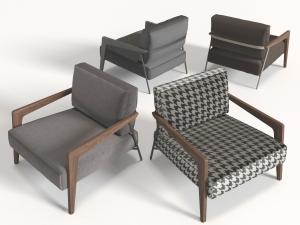 北欧实木扶手的休闲单人沙发3d模型 北欧实木扶手的休闲单人沙发