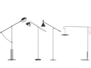 现代细金属杆落地灯