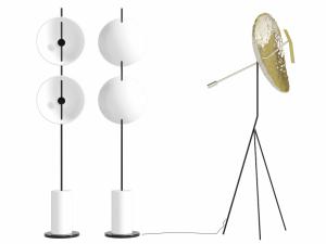 现代半圆灯罩的落地灯