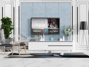 北欧实木白色电视柜电视机休闲椅子