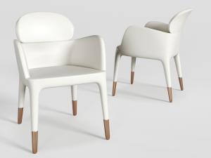 现代白色休闲椅子