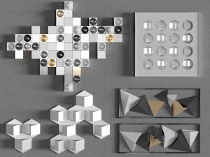 现代几何立体墙饰挂件