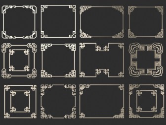 新中式黑色装饰角线
