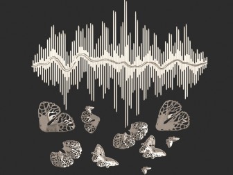 新中式金属材质的墙饰挂件