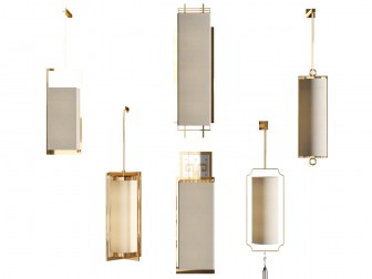 新中式长方形壁灯