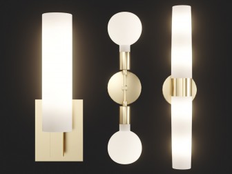 现代柱形灯罩壁灯